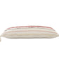 14" X 36" Off White And Maroon Lumbar Beach Striped Cotton Throw Pillow Cover with Tassels