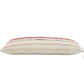 14" X 36" Off White And Maroon Lumbar Beach Striped Cotton Throw Pillow Cover with Tassels