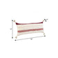 14" X 36" Off White And Maroon Lumbar Beach Striped Cotton Throw Pillow Cover with Tassels