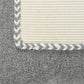 20" Gray And White Beach Color Block Cotton Throw Pillow Cover with Texture