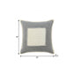 20" Gray And White Beach Color Block Cotton Throw Pillow Cover with Texture