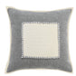 20" Gray And White Beach Coastal Cotton Throw Pillow Cover