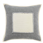 20" Gray And White Beach Color Block Cotton Throw Pillow Cover with Texture