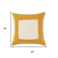 20" Yellow And White Beach Coastal Cotton Throw Pillow Cover