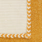 20" Yellow And White Beach Color Block Cotton Throw Pillow Cover with Texture