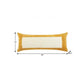 14" X 36" Yellow And White Lumbar Beach Color Block Cotton Throw Pillow Cover with Texture