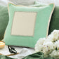 20" Green And White Beach Coastal Cotton Throw Pillow Cover
