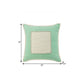 20" Green And White Beach Color Block Cotton Throw Pillow Cover with Texture