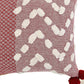 20" Red And White Geometric Cotton Throw Pillow Cover