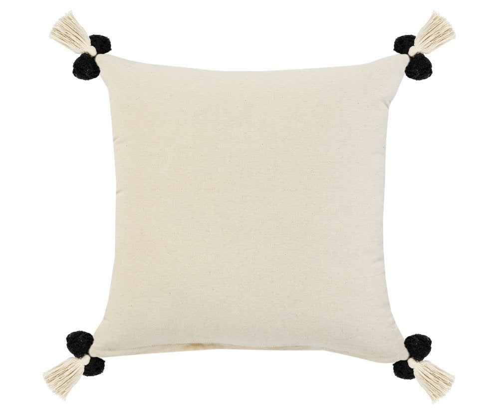 20" Gray And White Geometric Cotton Throw Pillow Cover