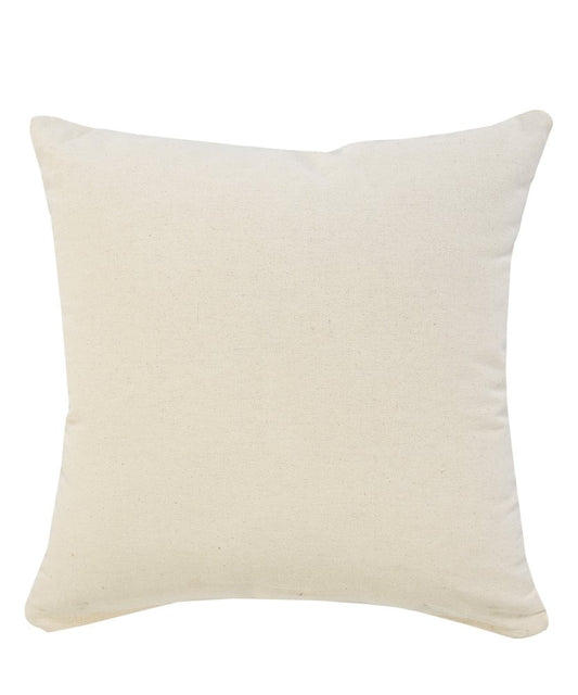 20" Blue And White Striped Cotton Throw Pillow Cover with Tufts