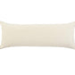 14" X 36" Lavender And Off White Lumbar Striped Cotton Throw Pillow Cover with Tufts