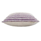 20" Purple And White Striped Cotton Throw Pillow Cover