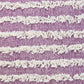 20" Lavender And Off White Striped Cotton Throw Pillow Cover with Tufts
