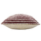 20" Red And White Striped Cotton Throw Pillow Cover with Tufts