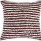 20" Red And White Striped Cotton Throw Pillow Cover