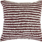 20" Red And White Striped Cotton Throw Pillow Cover with Tufts