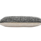 14" X 36" Black And White Lumbar Striped Cotton Throw Pillow Cover with Tufts