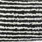 14" X 36" Black And White Lumbar Striped Cotton Throw Pillow Cover with Tufts