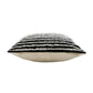 20" Black And White Striped Cotton Throw Pillow Cover