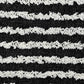 20" Black And White Striped Cotton Throw Pillow Cover