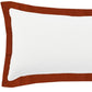 14" X 36" White And Brown Lumbar Color Block Cotton Throw Pillow Cover