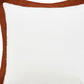 20" White And Brown Color Block Cotton Throw Pillow Cover
