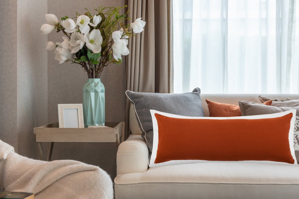 14" X 36" Brown And White Lumbar Color Block Cotton Throw Pillow Cover