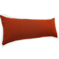 14" X 36" Brown And White Lumbar Color Block Cotton Throw Pillow Cover