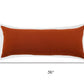14" X 36" Brown And White Lumbar Color Block Cotton Throw Pillow Cover