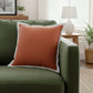 20" Brown And White Color Block Cotton Throw Pillow Cover