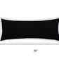 14" X 36" Black And White Lumbar Color Block Cotton Throw Pillow Cover