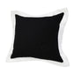 20" Black And White Color Block Cotton Throw Pillow Cover