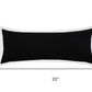 20" Black And White Color Block Cotton Throw Pillow Cover