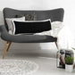 20" Black And White Color Block Cotton Throw Pillow Cover