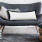 14" X 36" White And Black Lumbar Cotton Throw Pillow Cover