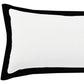 14" X 36" White And Black Lumbar Cotton Throw Pillow Cover