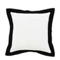 20" White And Black Cotton Throw Pillow Cover