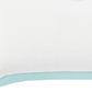 14" X 36" White And Blue Lumbar Cotton Throw Pillow Cover