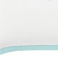 14" X 36" White And Blue Lumbar Cotton Throw Pillow Cover