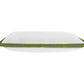 14" X 36" White And Green Lumbar Cotton Throw Pillow Cover