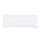 14" X 36" White And Beige Lumbar Geometric Cotton Blend Throw Pillow Cover with Texture