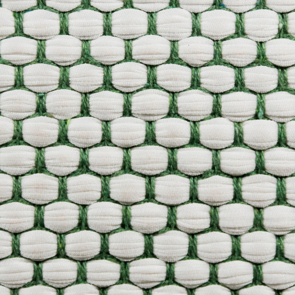 20" Green And White Striped Cotton Blend Throw Pillow Cover