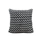 20" Black And Ivory Chevron Cotton Blend Throw Pillow Cover