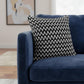 20" Black And Ivory Chevron Cotton Blend Throw Pillow Cover