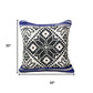 20" Blue And Gray Geometric Cotton Blend Throw Pillow Cover