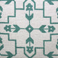 20" Green And Ivory Floral Cotton Blend Throw Pillow Cover
