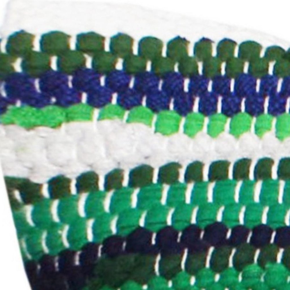 20" Blue And White Floral Cotton Blend Throw Pillow Cover