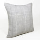 20" Gray And White Plaid Cotton Blend Throw Pillow Cover