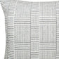 20" Gray And White Plaid Cotton Blend Throw Pillow Cover